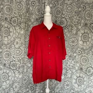 Red Wisconsin Badger XL Button Down Shirt